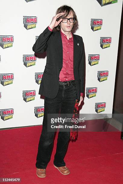 Jarvis Cocker during Shockwaves NME Awards 2007 - Red Carpet Arrivals at Hammersmith Palais in London, Great Britain.