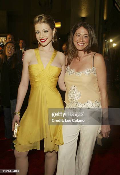 Michelle Trachtenberg and Jackie Marcus, producer during World Premiere of "Eurotrip" - Red Carpet at Manns Grauman Chinese Theatre in Hollywood,...