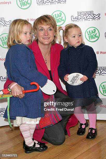 Louise Minchin and daughters during LeapFrog Toys Hosts an Exclusive Christmas Shopping Event to Benefit Children's Charity Hope at Hamleys Oxford...