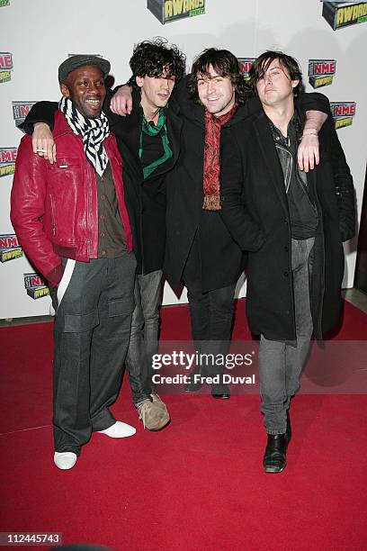 Dirty Pretty Things during Shockwaves NME Awards 2007 - Red Carpet Arrivals at Hammersmith Palais in London, Great Britain.