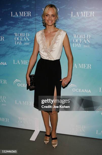 Actress / Model Amber Valletta attends the 2008 World Ocean Day hosted by La Mer and Oceana on June 4, 2008 at Rockefeller Center in New York.