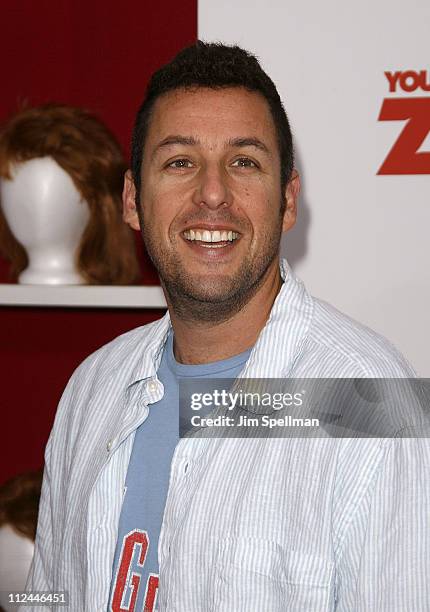 Actor Adam Sandler attends the premiere of "You Don't Mess with the Zohan" on June 4, 2008 at the Ziegfeld Theater in New York City.