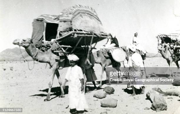 Women's litters on the way to Mecca, Gerald de Gaury was a British military officer; he was the British political agent in Kuwait during the 1930s....
