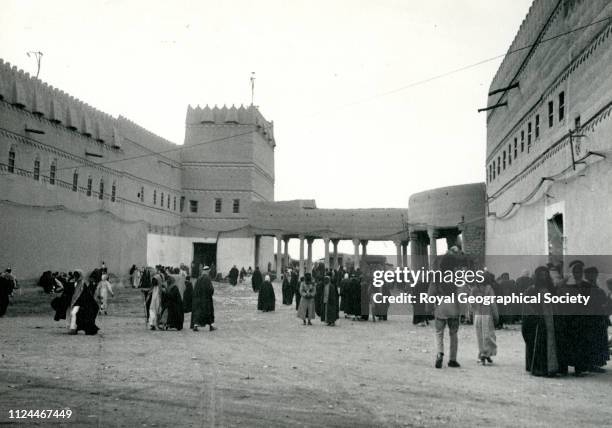 Entrance to the old palace, Riyadh, with covered way to the treasury, Gerald de Gaury was a British military officer; he was the British political...