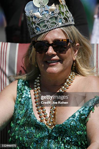 Patti d'Arbanville during 25th annual Coney Island Astroland Mermaid Parade at Coney Island Boardwalk in Brooklyn, New York, United States.