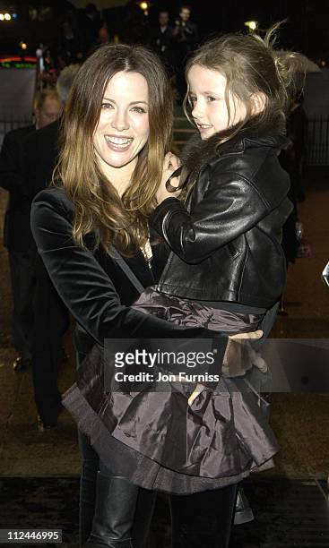 Kate Beckinsale and Lily Sheen during "Harry Potter and the Goblet of Fire" London Premiere - Inside Arrivals at Odeon Leicester Square in London,...