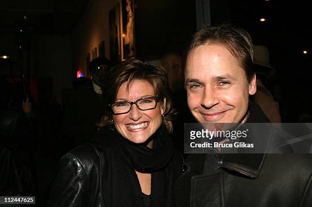 Ashleigh Banfield and Chad Lowe during Opening Night of "Bridge and Tunnel" Off-Broadway at 45 Bleeker Theater in New York, New York, United States.
