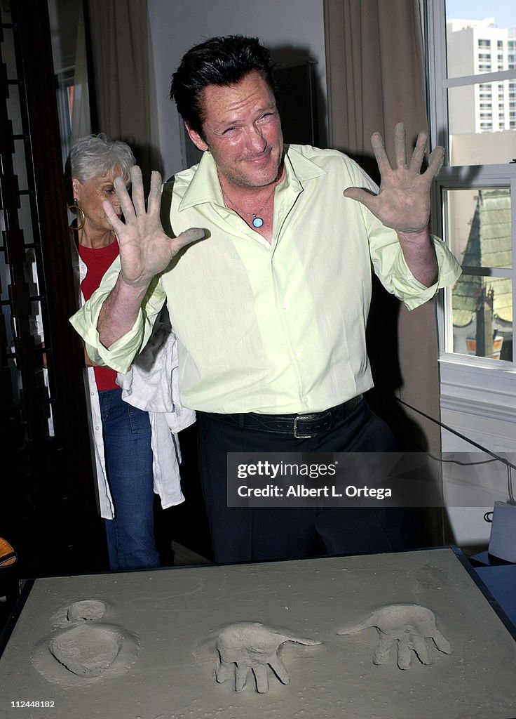 Michael Madsen Leaves His Handprint and Boot Print at Hollywood's Legendary Roosevelt Hotel