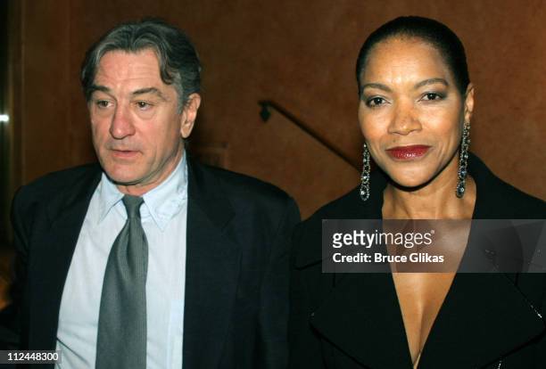Robert De Niro and Grace Hightower during "Jersey Boys" Broadway Opening Night - Arrivals at The August Wilson Theater in New York City, New York,...