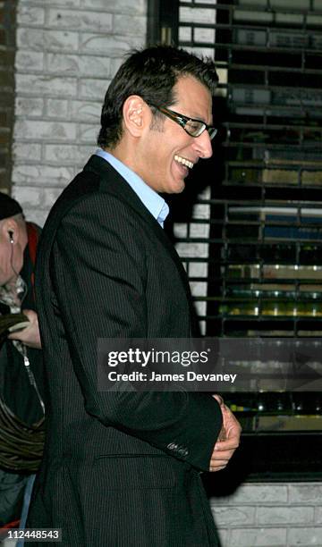 Jeff Goldblum during Norah Jones, Jeff Goldblum, "Survivor" Castoff Rob Cesternino Visit the "Late Show with David Letterman" - February 23, 2004 at...