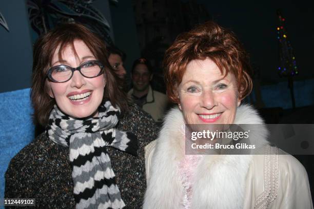 Joanna Gleason and Marion Ross during Celebrities Backstage at "Dirty Rotten Scoundrels" on Broadway at The Imperial Theater in New York City, New...