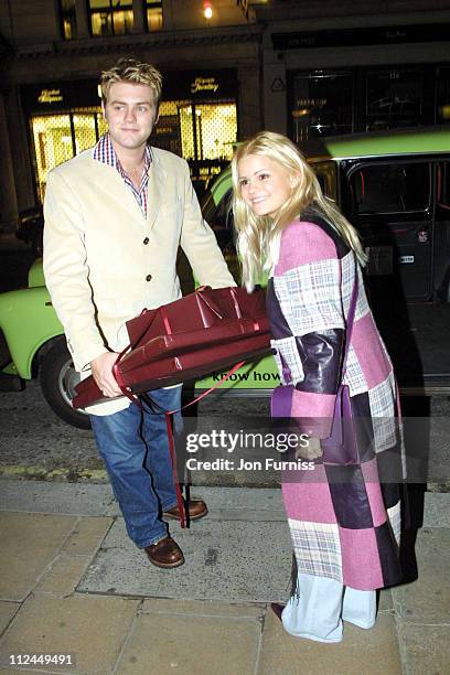 Bryan McFadden and Kerry Katona during Mulberry Store Party at Mulberry Store in London, United Kingdom.