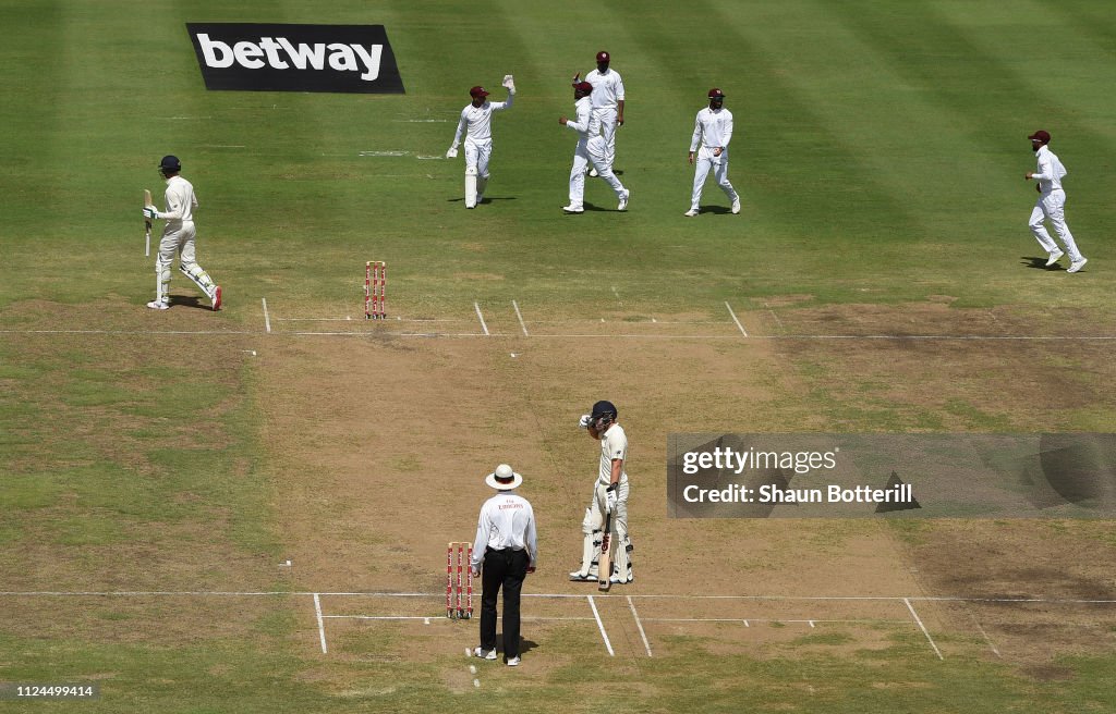 West Indies v England - 1st Test: Day Two