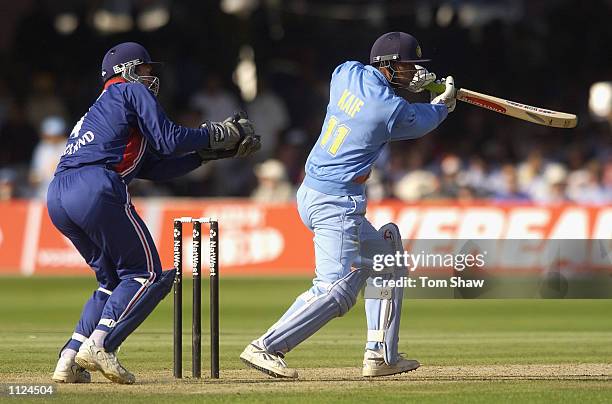 Mohammad Kaif of India during the match between England and India in the NatWest One Day Series Final at Lord's in London, England on July 13, 2002.