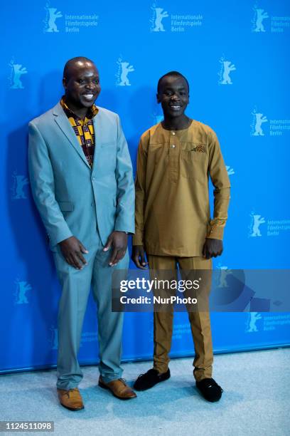 Author William Kamkwamba and actor Maxwell Simba attends the photocall for the Netflix film 'The Boy Who Harnessed The Wind' during the 69th...