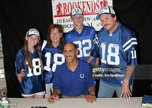 Coach Tony Dungy with Fans At His Book Signing Of " Quiet Strength" At Bookends In Ridgewood, New Jersey On July 13, 2007