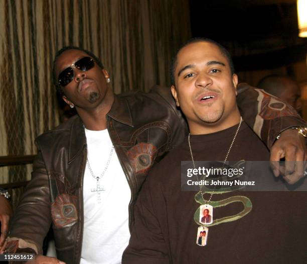 Sean "P.Diddy" Combs and Irv Gotti during 2nd Annual Hip-Hop Summit Action Awards Benefit Dinner at The Lighthouse Chelsea Piers in New York City,...