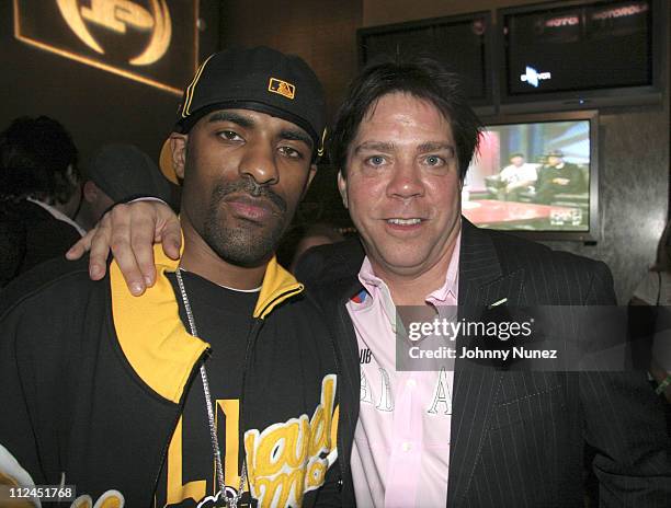 Clue and Andy Hilfiger during Phat Farm Party for Magic 06 - February 22, 2006 at Palm Hotel Hard wood Suite in Las Vegas, Nerevada, United States.