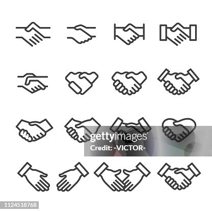 Handshake Icons - Line Series Handshake Icons - Line Series