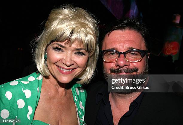 Original Broadway Casy Member Linda Hart and Nathan Lane during the after party for the New York City premiere of "Hairspray" at Roseland Ballroom on...