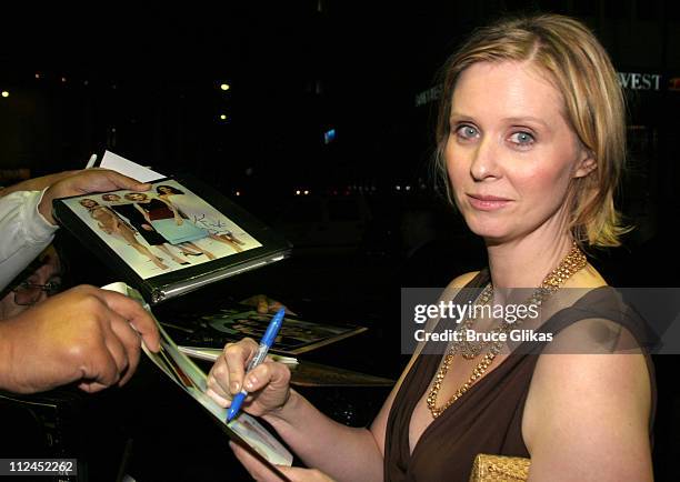 Cynthia Nixon during 2005 Screen Actors Guild Awards - HBO Post SAG Awards Dinner at Spago Restaurant in Beverly Hills, California, United States.