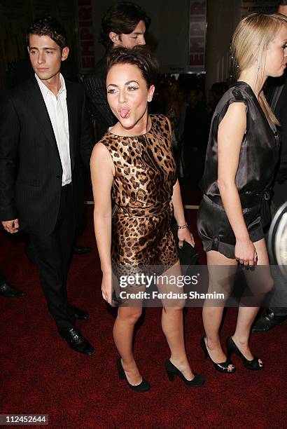 Julian Morris and Jaime Winstone attend the Donkey Punch London Premiere at the Empire Leicester Square on July 14, 2008 in London, England.