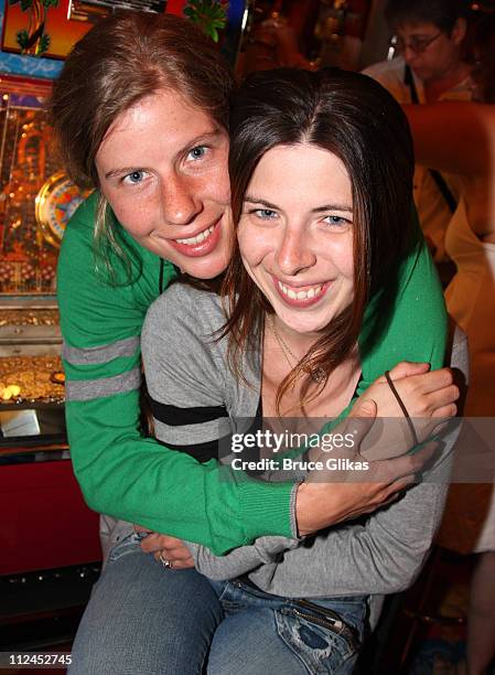 Caroline Murphy and Heather Matarazzo on the 2008 R Family Vacations Summer Adventure cruise at sea aboard the Norwegian Dawn on July 14, 2008.