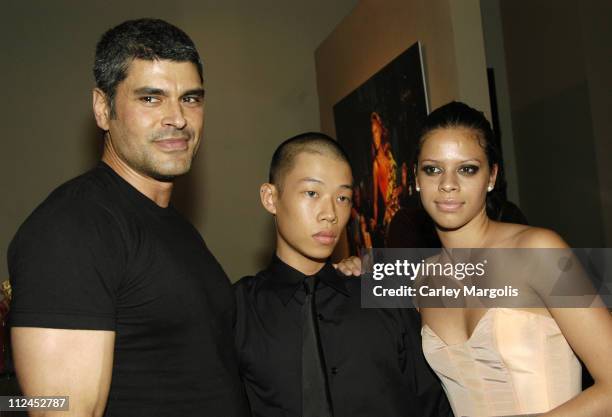 Mike Ruiz, Jason Wu, doll designer, and guest during RuPaul Launches His Doll Created By Jason Wu at Arcadia Gallery in New York City, New York,...