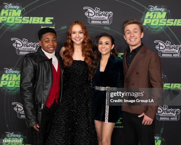 Stars attend the premiere of the live-action Disney Channel Original Movie "Kim Possible" at the Television Academy of Arts & Sciences on Tuesday,...