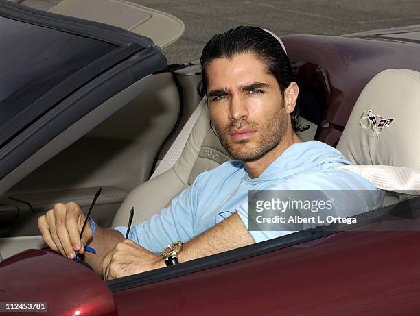 Latin star Eduardo Verastegui tests drives the Chevy Corvette. His latest film "Chasing Papi" arrives on DVD August 26, 2003