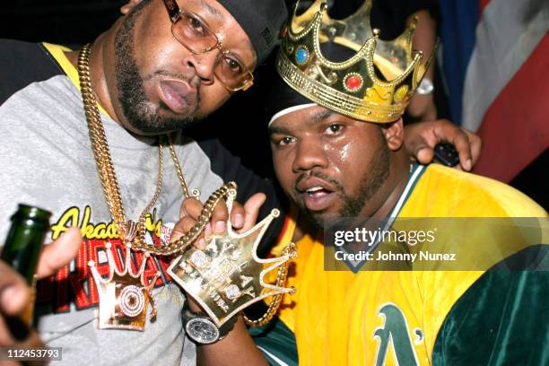 Kay Slay, The Drama King and Raekwon The Chef during DJ Kay Slay's Birthday Party at The Golden Lady in Bronx, New York, United States.