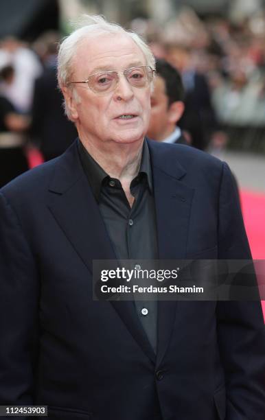 Michael Caine attends "The Dark Knight" European premiere at Odeon Leciester Square on July 21 2008 in London, England.