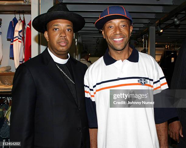 Reverend Run and Russell Simmons during 2003 Magic Marketplace Convention in Las Vegas - Day One at Las Vegas Convention Center in Las Vegas, Nevada,...