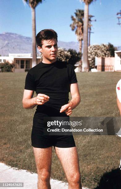 Actor and singer Ricky Nelson poses for a photo at on May 17, 1958 in Los Angeles, California.