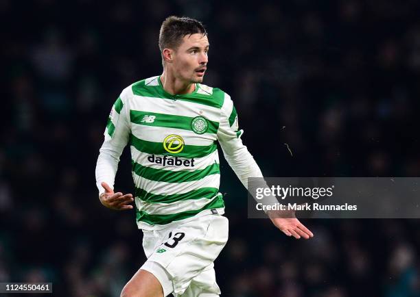 Mikael Lustig of Celtic in action during the Ladbrokes Scottish Premiership match between Celtic and St Mirren at Celtic Park on January 23, 2019 in...