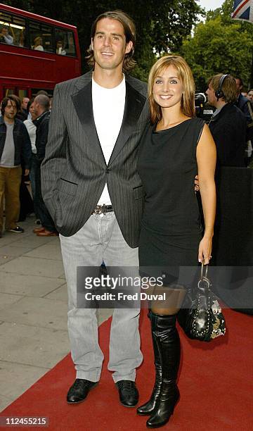 Louise Redknapp and Jamie Redknapp during Mercury Prize 2003 at Grosvenor Park Hotel in London, Great Britain.