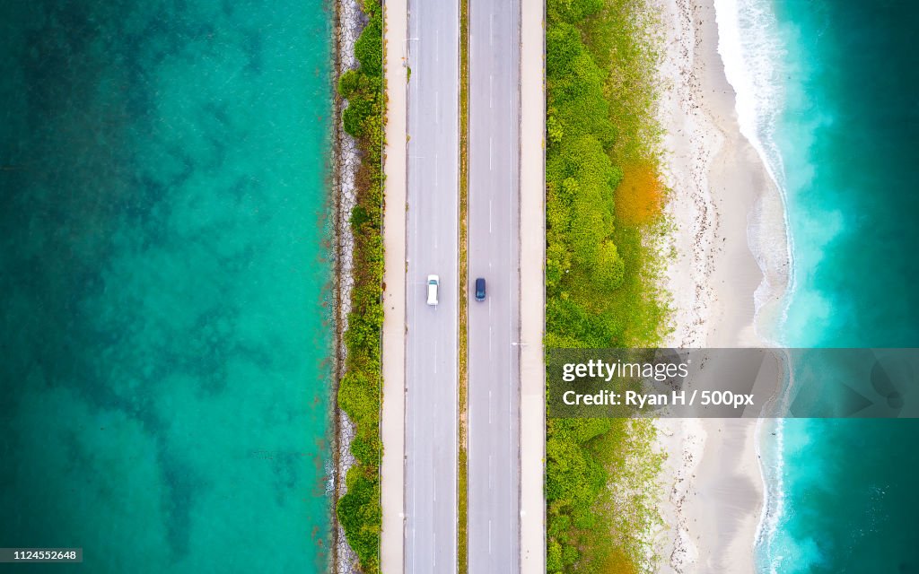 View of road from above