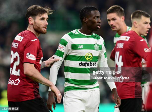 Timothy Weah of Celtic in action during the Ladbrokes Scottish Premiership match between Celtic and St Mirren at Celtic Park on January 23, 2019 in...