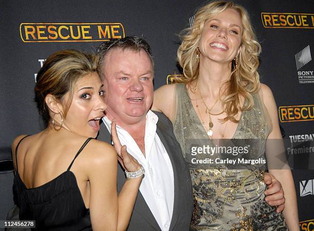 Callie Thorne, Jack McGee and Andrea Roth during "Rescue Me" Season Three New York Premiere at Ziegfeld Theater in New York City, New York, United...
