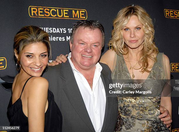 Callie Thorne, Jack McGee and Andrea Roth during "Rescue Me" Season Three New York Premiere at Ziegfeld Theater in New York City, New York, United...