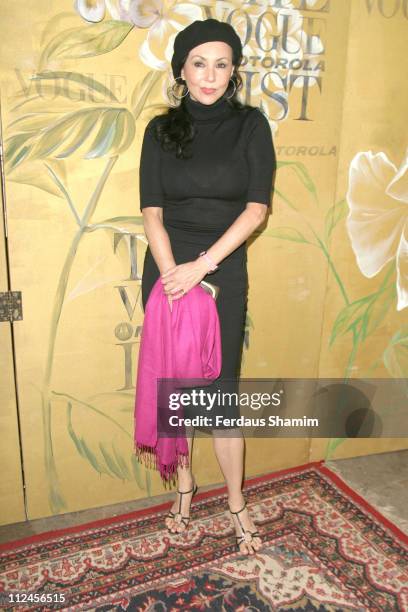 Marie Helvin during Vogue and Motorola - Private VIP Party - Arrivals at 33 Portland Place in London, Great Britain.
