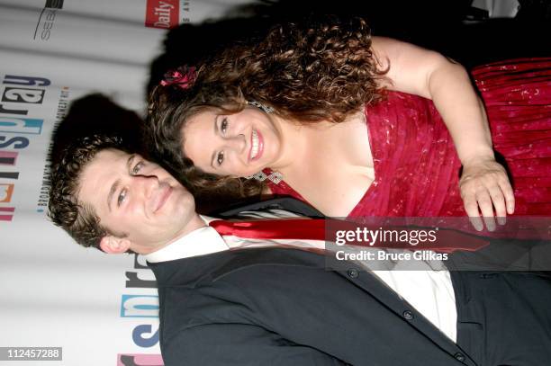 Matthew Morrison and Marissa Jaret Winokur during "Hairspray" Opening Night Los Angeles - Arrivals at Pantages Theater in Hollywood, California,...