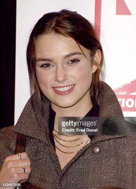 Keira Knightley during Keira Knightley Attends AIDS Lecture On World AIDS Day at City Hall in London, United Kingdom.