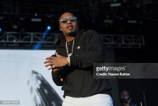Nas performs at Sidney Myer Music Bowl on February 13, 2019 in Melbourne, Australia.