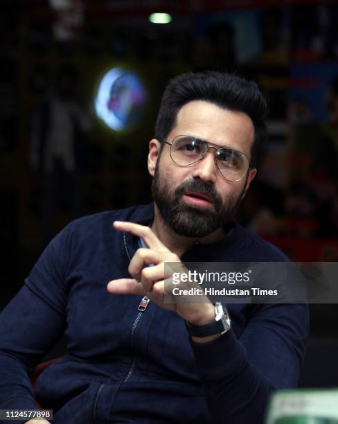 Bollywood actor Emraan Hashmi during the promotion of his upcoming movie' Why Cheat India' at HT office, on January 11 in New Delhi, India.