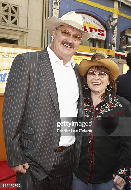 Randy Quaid and Roseanne Barr during "Home on the Range" Premiere - Red Carpet at El Capitan Theatre in Hollywood, California, United States.