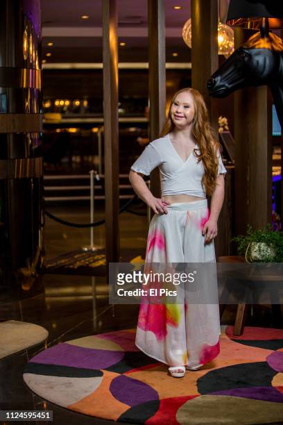 August 28: Madeline Stuart poses for a portrait session in Sydney on August 28th 2018. Madeline is an Australian model with Down syndrome. She has...
