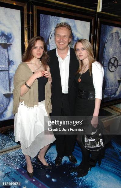 Anthony Head and Daughters during "Poseidon" - European Film Premiere - Inside Arrivals at Empire Leicester Square in London, Great Britain.