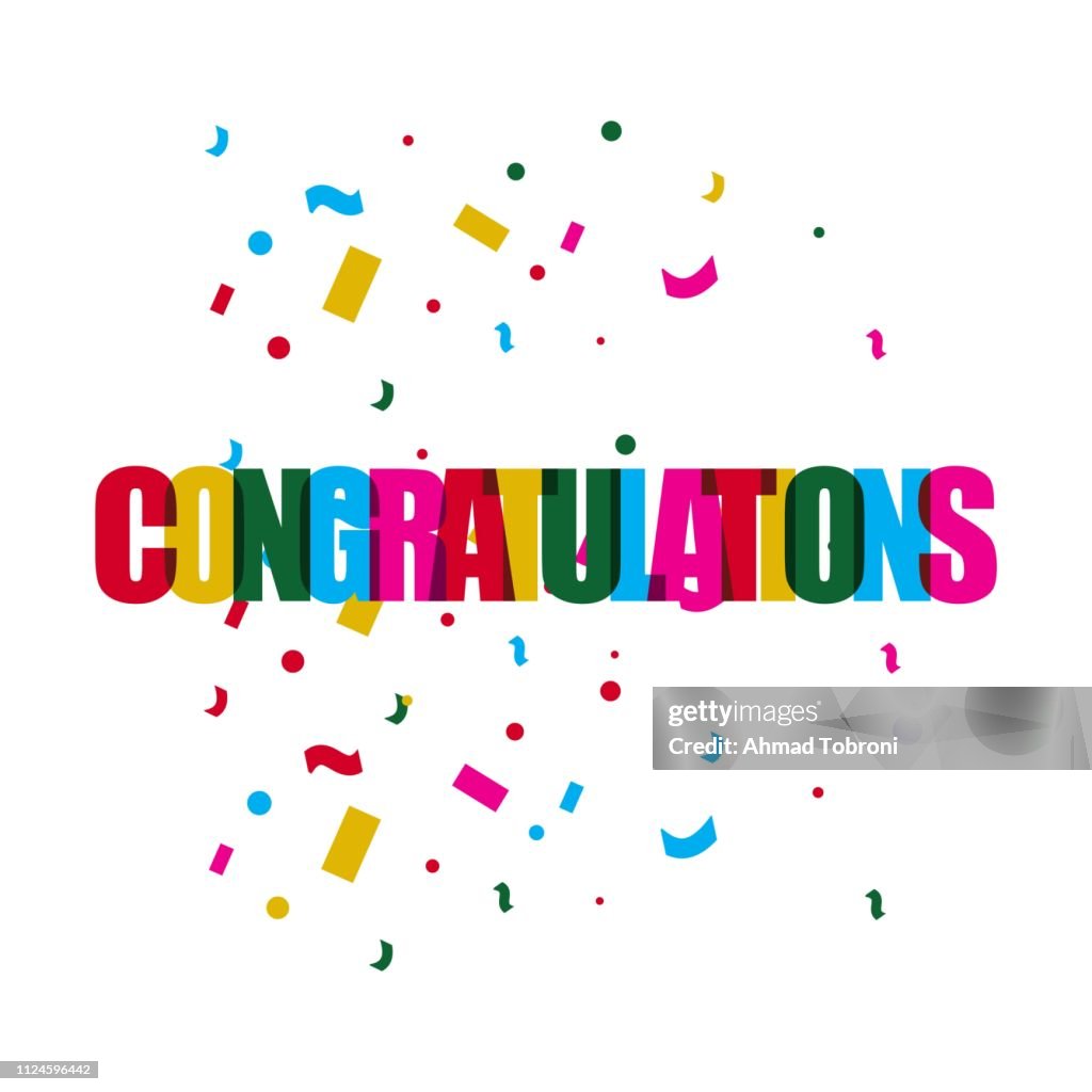 Congratulations Message Vector Congratulations Vector Template Design Illustration High-Res Vector ...