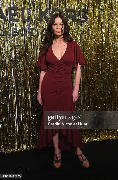 Catherine Zeta-Jones attends the Michael Kors Collection Fall 2019 Runway Show at Cipriani Wall Street on February 13, 2019 in New York City.